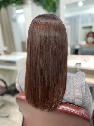 セミロング カラー 韓国ヘア🤍髪質改善 🇰🇷AKANEのヘアスタイル