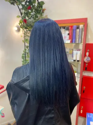 ロング ゆぴ☾‪/推しカラー /ハイトーンのヘアスタイル