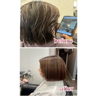 ショート カラー 🍓艶髪/艶カラー ハイトーン/しんたにのヘアスタイル