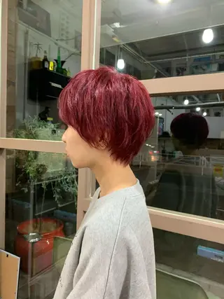 ショート カラー 似合わせウルフ/ レイヤー/山本祐輔のヘアスタイル