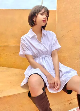 ショート カラー 池袋/似合わせ/縮毛 髪質改善【ugen】のヘアスタイル