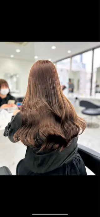 ロング カラー トレンド韓国暖色 ♡momo♡のヘアスタイル