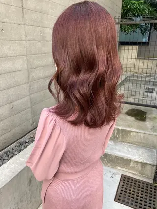 ミディアム ✨色持ちの良い艶 カラー✨蟹江真世のヘアスタイル