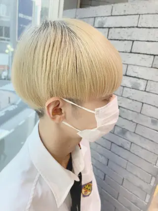 ミディアム カラー メンズ EMANON新宿南口所属・🦄中性ウルフ ☁️Shiori🦄のヘアスタイル