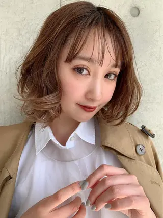 ショート カラー 🟦ニュアンス/メン ズパーマ横浜🟦のヘアスタイル