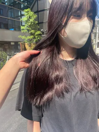 ロング カラー mei｜顔まわり ×透明感カラーのヘアスタイル