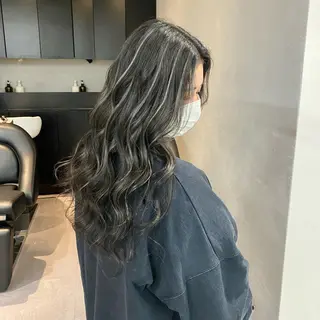 ロング カラー ヘアアレンジ ハイライト／髪質改善 裕樹のヘアスタイル