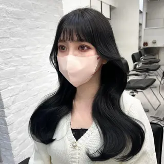 ロング カラー 韓国ヘア♡ 顔まわりカットayaのヘアスタイル