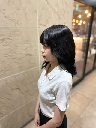 セミロング カラー 溜 一太のヘアスタイル