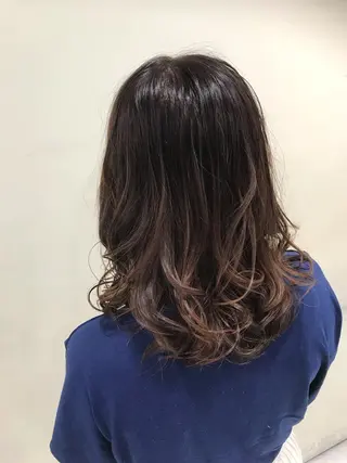 セミロング 三田 豪のヘアスタイル