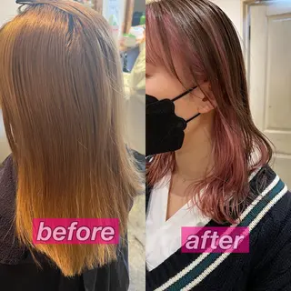 ミディアム カラー レイヤー×髪質改善 マネージャー安藤光司のヘアスタイル