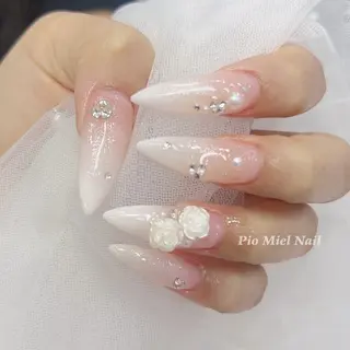 ロング カラー HANA 長さだしのネイルデザイン