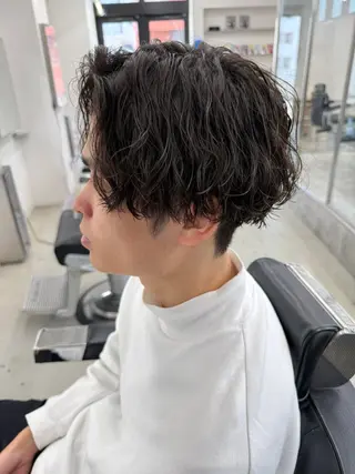 ショート カラー パーマ ヘアアレンジ メンズ 亀井隆汰/メンズ専門 パーマ特化美容師のヘアスタイル