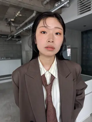 ロング カラー パーマ ヘアアレンジ メンズ casey mayuのヘアスタイル