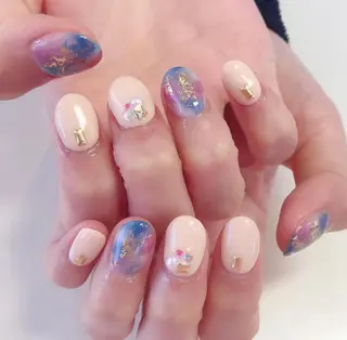 カラー ネイル Q Free nailsのネイルデザイン