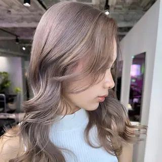 セミロング カラー ボブ/ダブルカラー 縮毛矯正/支持多数のヘアスタイル