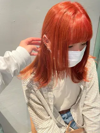 ミディアム カラー 似合わせカット/ aoiのヘアスタイル