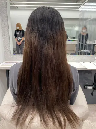 ロング 京都レイヤーカット/ 縮毛矯正/羽柴りくのヘアスタイル