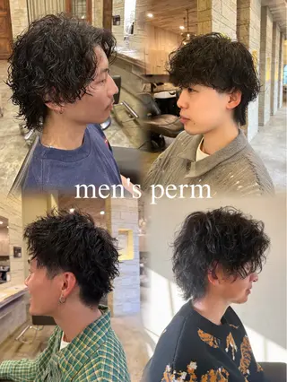 パーマ メンズ パーマ/艶カラー/ 髪質改善/伊藤愛麻のヘアスタイル