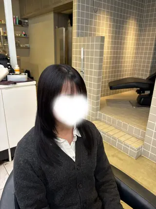 ロング カラー y2k✩︎⡱レイヤー ウルフ/オリーブ🍀のヘアスタイル