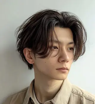 ショート メンズ Misora/ボブ/ レイヤー/艶カラーのヘアスタイル