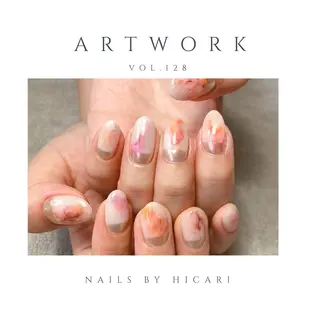 ショート カラー ネイル マツエク・マツパ illum hicariのネイルデザイン