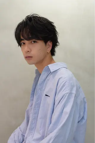 パーマ メンズ 似合わせヘア/ ハイライト/廣田歩のヘアスタイル