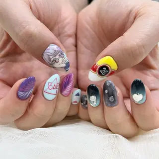 セミロング ネイル 池袋痛ネイル Nok. 渡辺のネイルデザイン