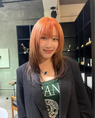 セミロング カラー 表参道/ハイライト /tsumugiのヘアスタイル