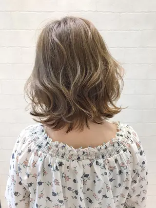 ミディアム カラー 💎馴染むエクステ ×カラーTOMO💎のヘアスタイル