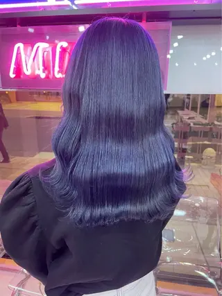 セミロング カラー 【美髪ハイトーン】 髪質改善/大和🎀のヘアスタイル