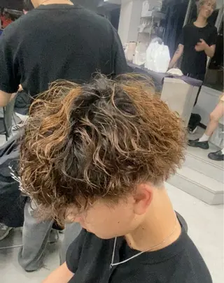 ショート カラー パーマ 福井祥太／海外風 /プードルパーマのヘアスタイル