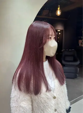 ロング カラー a-o横浜所属・色落ちまでキレイに！ ！女性サロンのヘアスタイル