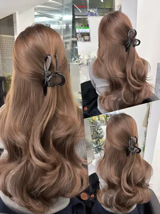 ロング カラー Ardore 韓国風カラー大阪のヘアスタイル