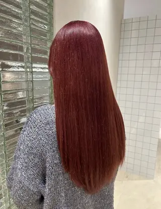 セミロング カラー ヘアアレンジ メンズ Salowin原宿ash所属・‎透明感×艶髪 ‎🫒maki🎀のヘアスタイル