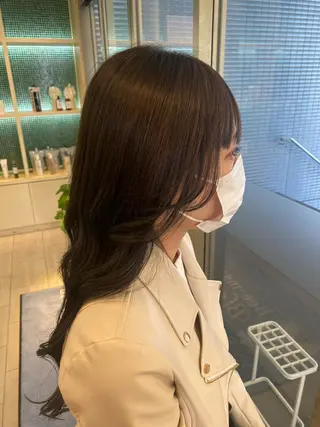 ロング カラー 武富 果音のヘアスタイル