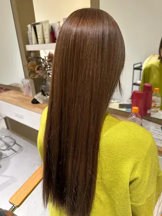 ロング カラー レイヤー/蟹江/ くすみカラー/川口のヘアスタイル