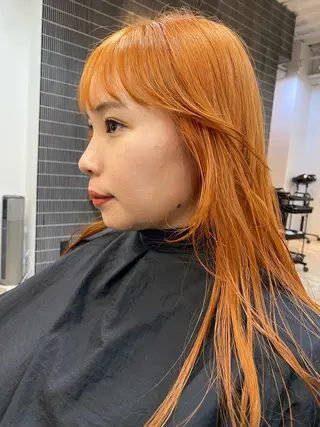 ミディアム カラー 永田 愛莉のヘアスタイル