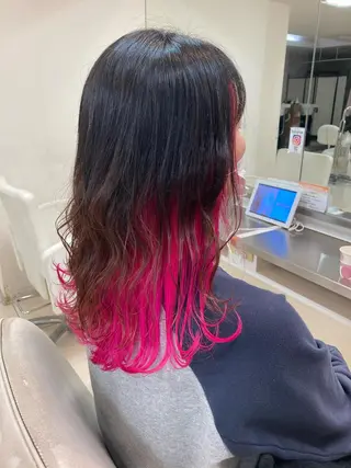 セミロング 暖色系カラー❤️櫻井 亜美のヘアスタイル