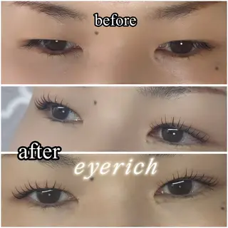 マツエク・マツパ eyerich 蘇我店のマツエク・マツパデザイン