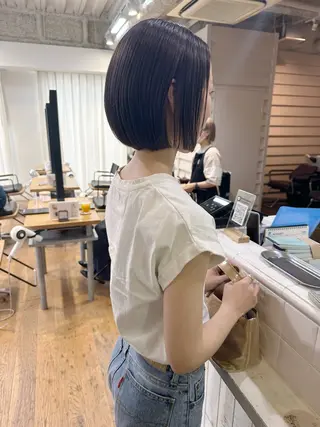 ショート ショート ボブ 梅田 木戸健人のヘアスタイル