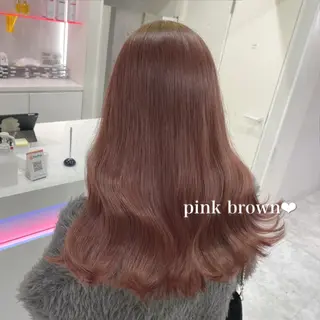 セミロング ブリーチなし暖色 💗AKARI💗のヘアスタイル