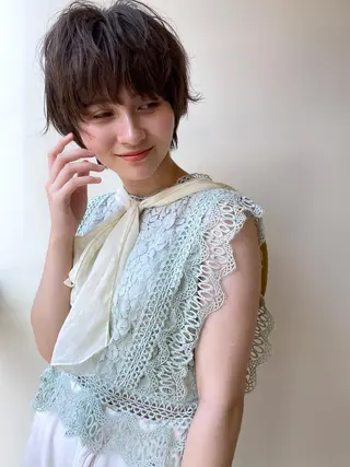ショート カラー レイヤー／似合わせ TAKUYAのヘアスタイル