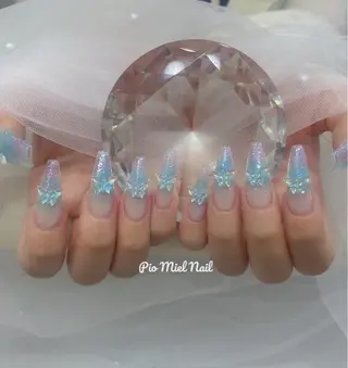 ネイル momo 長さだしのネイルデザイン