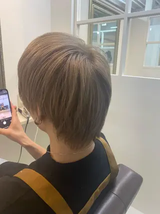 ショート カラー miel hair 新宿店 【ミエル ヘアー】所属・新宿西口から徒歩5分 石橋卓典のヘアスタイル