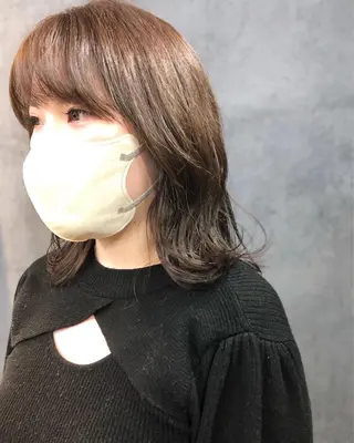 ミディアム カラー ヘアアレンジ ainico+所属・メンズ特化✂️栗原 侑也のヘアスタイル