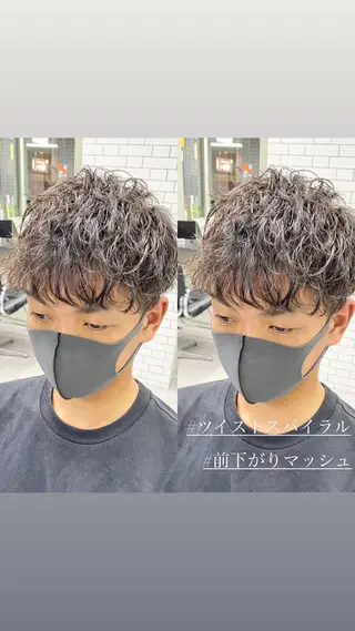 パーマ メンズ 梅田中崎町メンズ 美容師ユースケのヘアスタイル