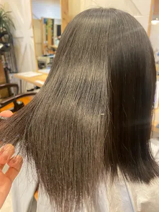 ミディアム 40代以上限定 縮毛矯正モデル募集のヘアスタイル