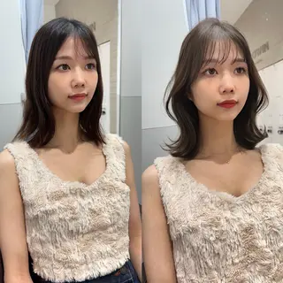 ミディアム 韓国モテhair🍑 momoのヘアスタイル