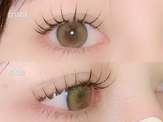 マツエク・マツパ 肌に馴染むハイトーン /ミルクティーカラーのヘアスタイル